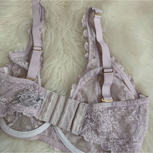 Natori sheer unlined lace purple lilac underwire bra 32DDD - Picture 10 of 10